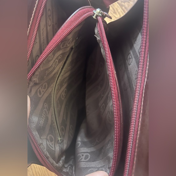 Vintage Kismet Stingray Burgundy Leather Handbag - Picture 11 of 15